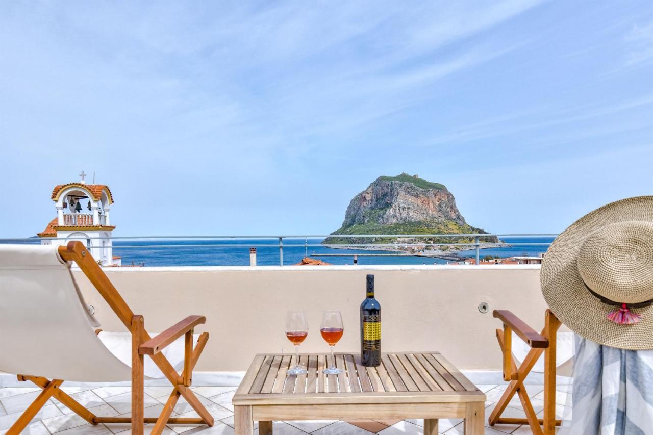 Monemvasia Modern Flat With Panoramic Sea View Exteriér fotografie